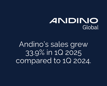 Image of Andino´s sales grew 33.9% in 1Q 2025 compared to 1Q 2024
